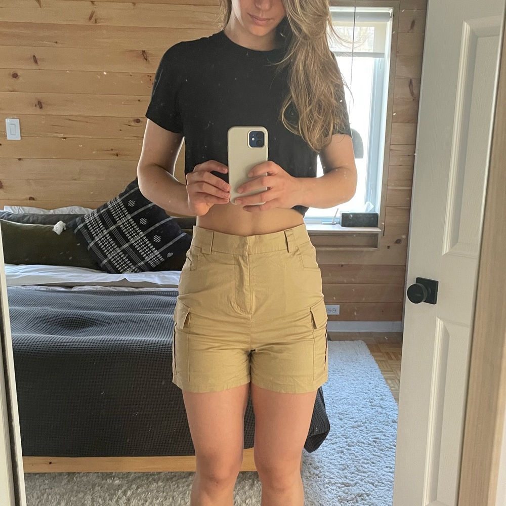 Beige Cargo Shorts